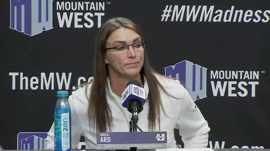 Utah State women's basketball coach Kayla Ard announced her own firing after her team's season ended on Sunday.