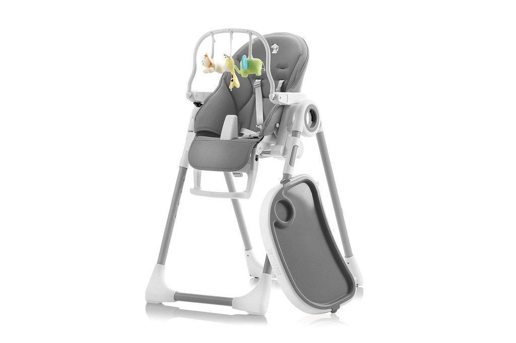 baby highchair with baby toy