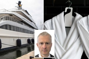 comp of Cladislav Osipov, bathrobes, and the yacht