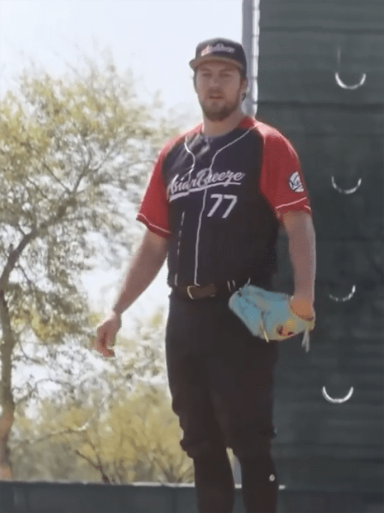 Trevor Bauer pitched against Dodgers minor leaguers on March 10, 2024.