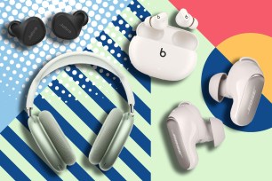 Big Spring Sale Headphones" - A collage of various headphones and a case.