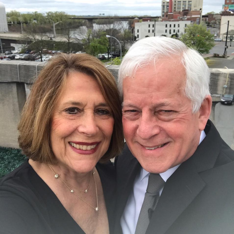 Assemblyman and his wife taking a selfie, advocating for the removal of an archaic law in NY criminalizing adultery.