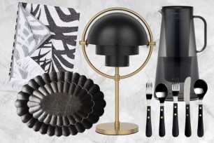 Home decor items in black