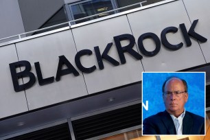 BlackRock sign and CEO Larry Fink