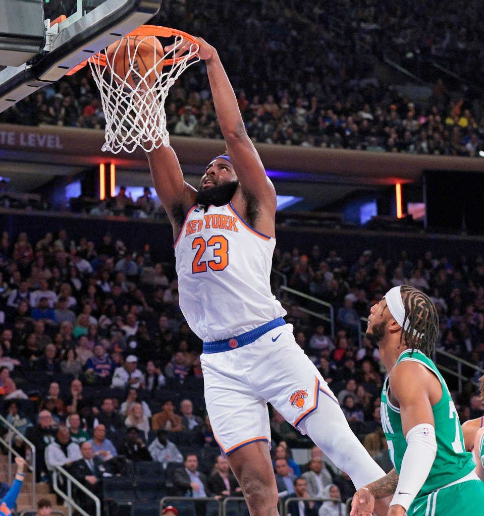 Mitchell Robinson may come off the Knicks' bench when he returns.