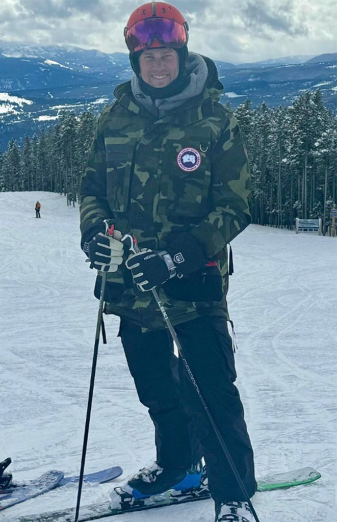 Tom Brady on a ski trip with his kids.