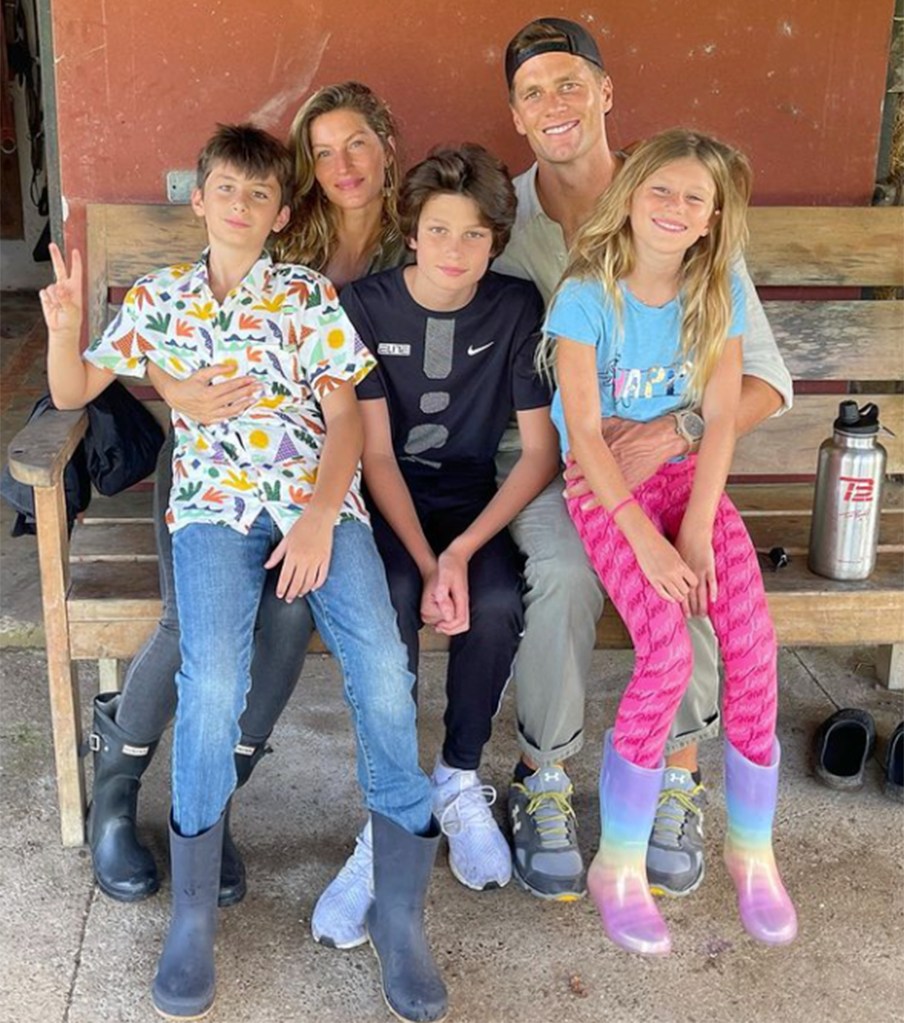 Tom Brady and Gisele Bündchen share son Benjamin (left) and daughter Vivian (right). The quarterback is also a dad to son Jack (center), who he shares with ex Bridget Moynahan.