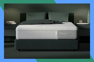 A bed with a mattress