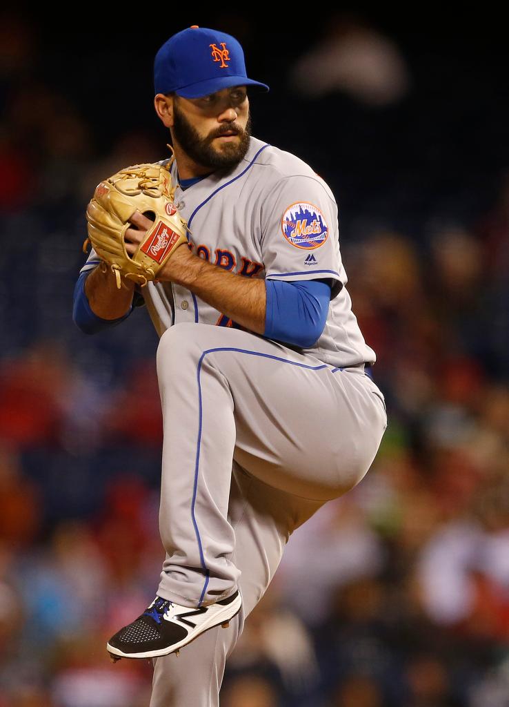 Former Mets pitcher Chase Bradford pitches in a game against the Philadelphia Phillies on Sept. 30, 2017, at Citizens Bank Park.