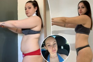 An Australian woman who dropped four dress sizes and about 50 pounds looks so unrecognizable that she's often accused of getting facial reconstruction.