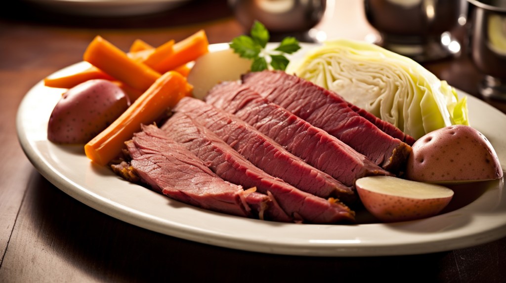 Homemade Corned Beef and Cabbage with Carrots and Potatoes