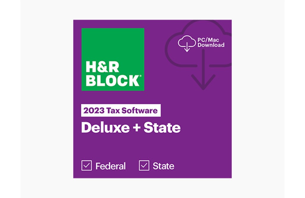 H&R Block Tax Software Deluxe Federal + State 2023