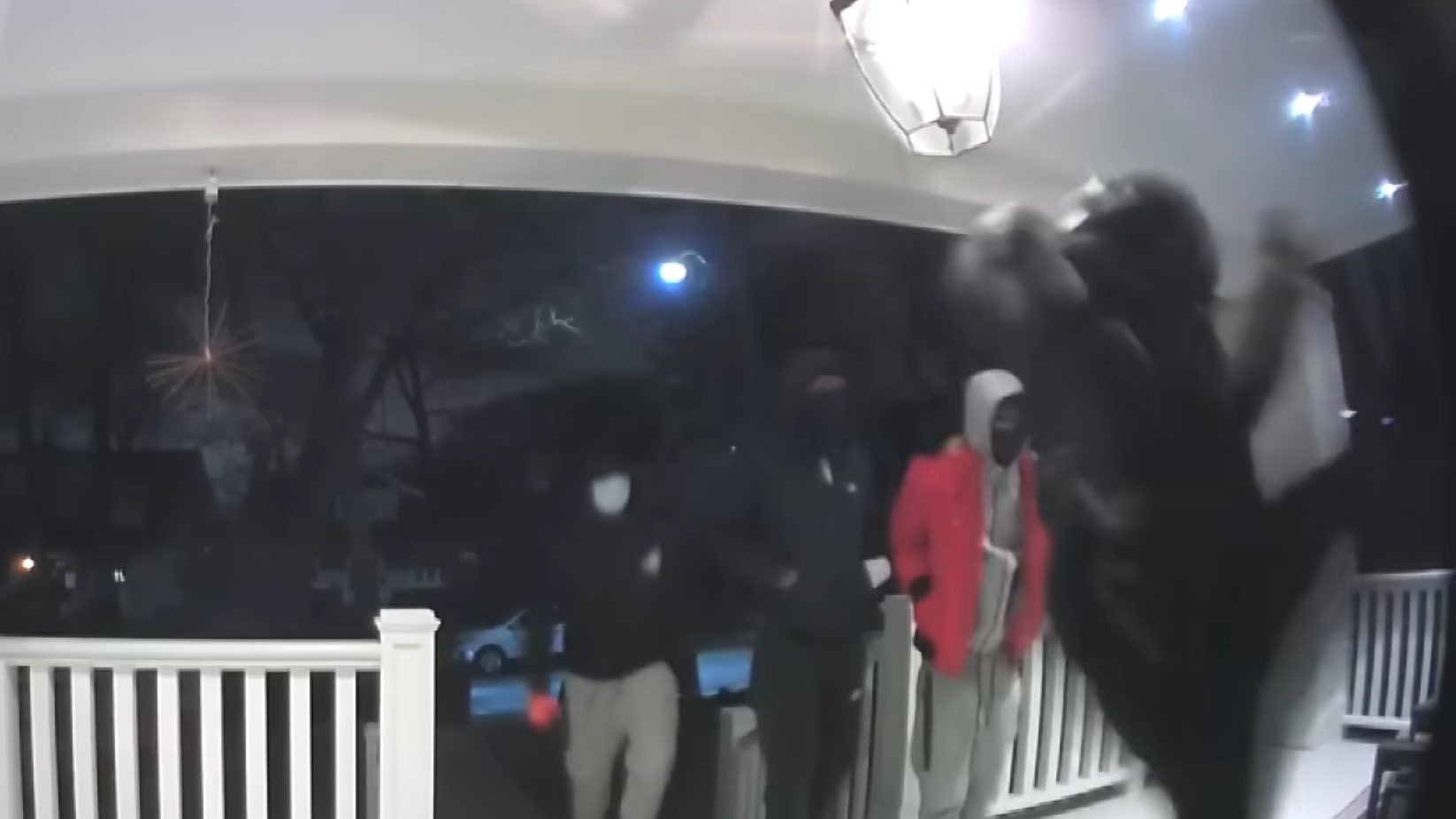Thieves breaking into a home. 