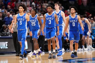 The Duke Blue Devils are looking to move on to the Final Four on Sunday.