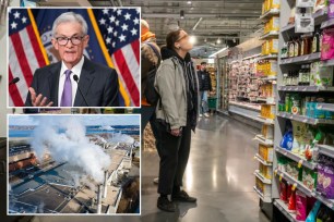 Shoppers, Fed Chair Jerome Powell and factory