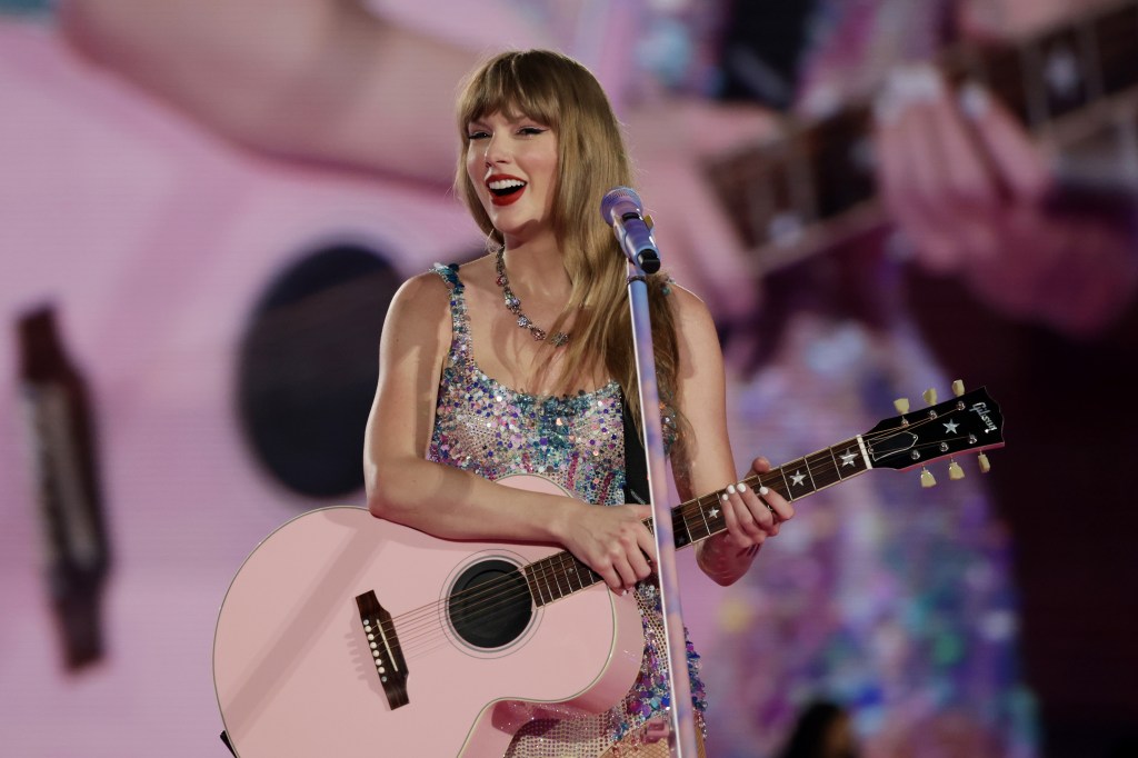 Taylor Swift performs in Singapore on March 2, 2024.