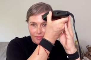 The “Baywatch” alum shared a video on Instagram Thursday showing herself shaving her pixie haircut.