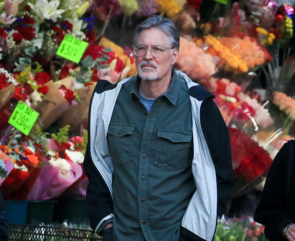 **Exclusive** President Joe Biden's Ghost Writer Mark Zwonitzer is seen out in New York City following Special Counsel Robert Hur's testimony in congress where Zwonitzer had heard classified information from the President. Zwonitzer was seen with a lady (presumably wife) leaving and heading back to their upper west side home after going out to dinner together. Credit- Probe-Media.com