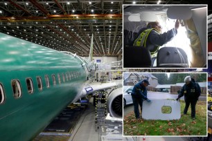Aviation investigators looking at Alaska Airlines plane; door plug; 737 MAX 9 
