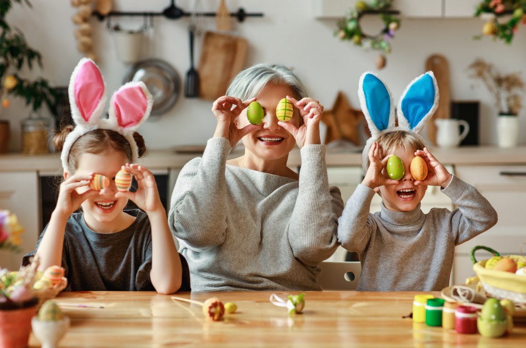 Parents recall the Easter Bunny hiding eggs, but never bringing gifts. 