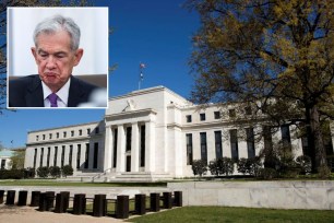 Fed Chair Jerome Powell and Fed headquarters