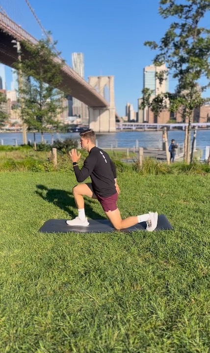 Fitness trainer lunges his way across New York City to claim two world records
