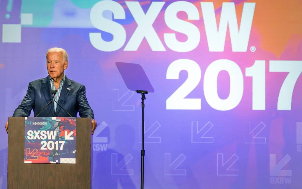 Joe Biden speaking at South by Southwest