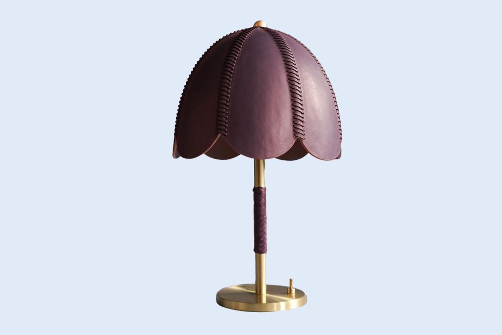 Image of L'Aviva Home Doma Table Lamp, a small purple lamp