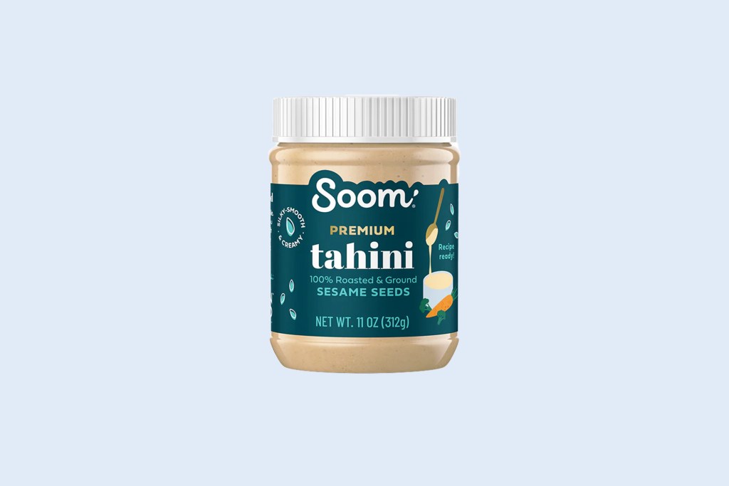Image of a jar of premium tahini from the brand Soom