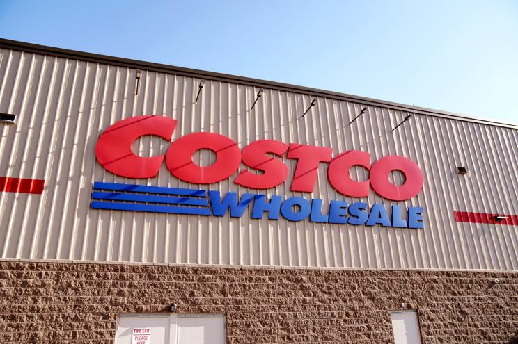 A general view of a Costco Wholesale sign in Wayne, NJ on May 29, 2022.