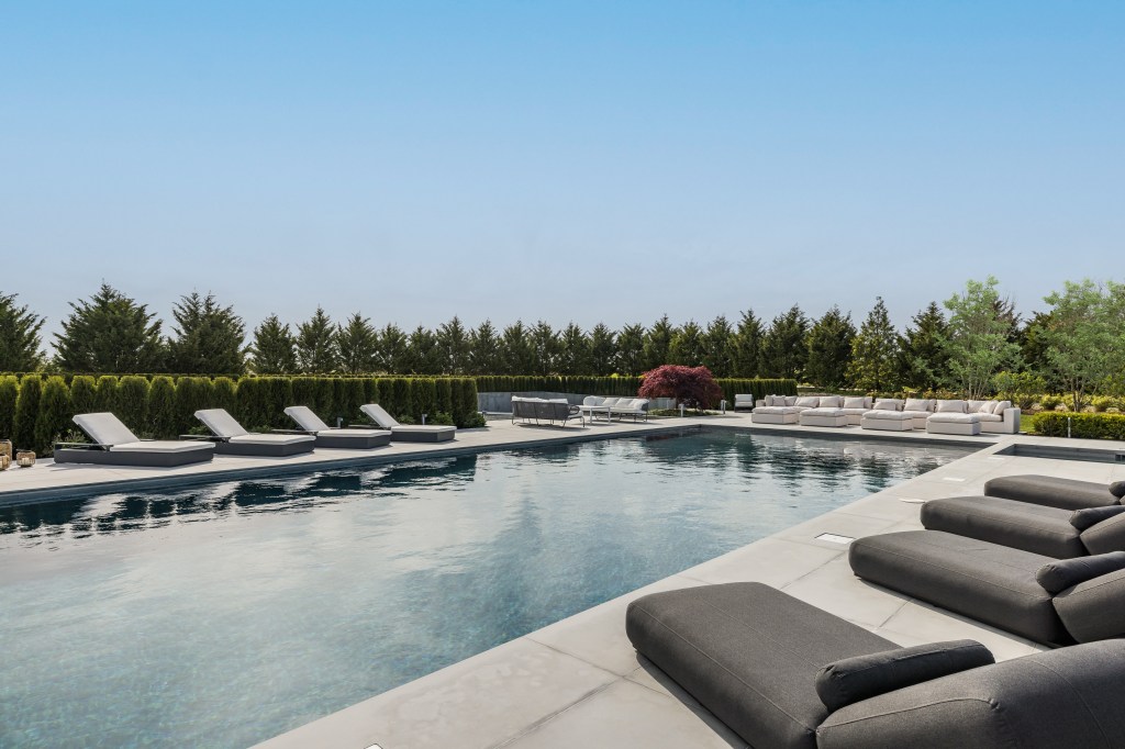 The Hamptons estate features a resort-style saltwater pool. 