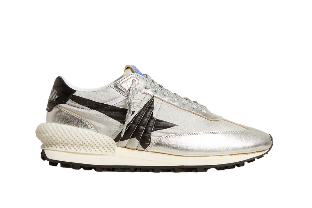 silver and black sneaker - golden goose copy