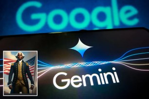 Gemini logo and black George Washington