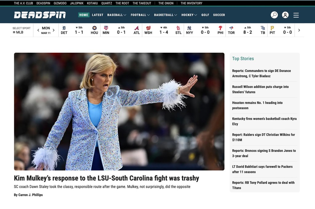 deadspin homepage