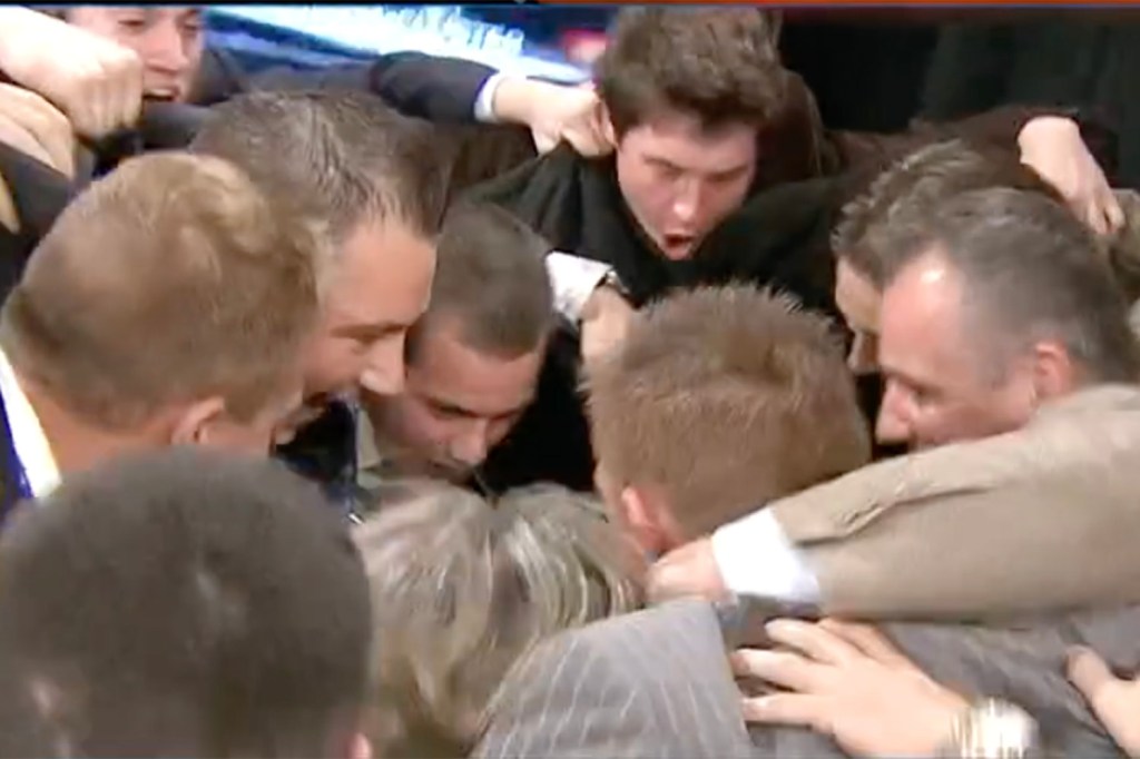 Rob Gronkowski with his family at the 2010 NFL Draft. 