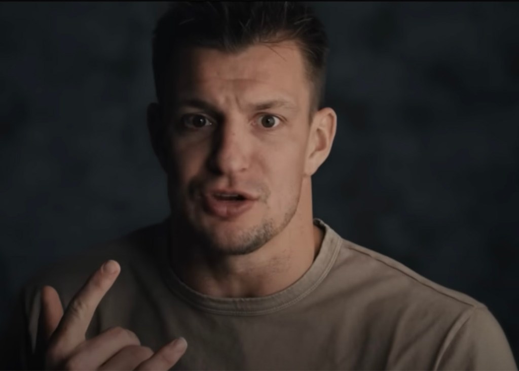 Rob Gronkowski in “The Dynasty: New England Patriots” docuseries on Apple TV+. 