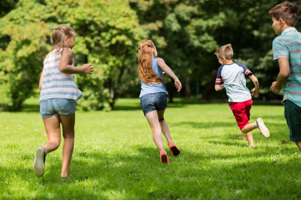 Kids playing outside