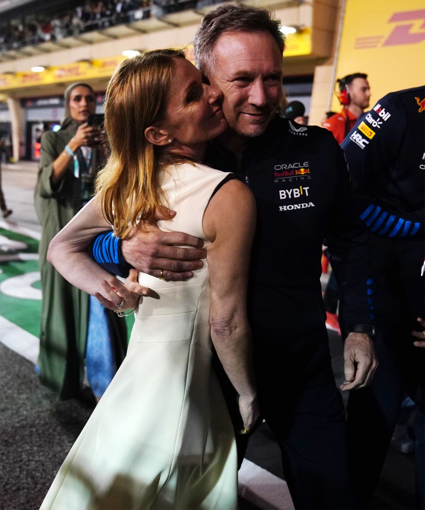 Geri Halliwell and Christian Horner at the Bahrain Grand Prix on March 2, 2024.