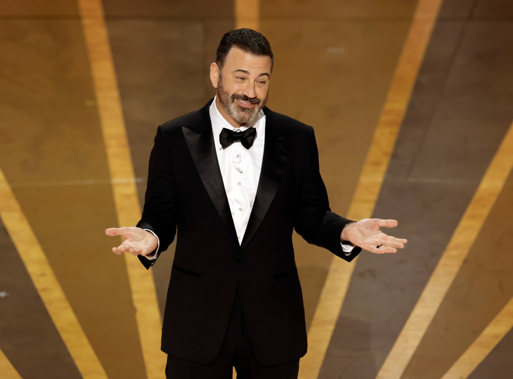 March 12, 2023: Jimmy Kimmel hosting the 95th Academy Awards ceremony at the Dolby Theatre in LA. He returns to host this year's Oscars ceremony March 10 on ABC.