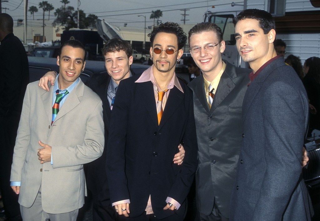 Backstreet Boys attend the 1998 American Music Awards.