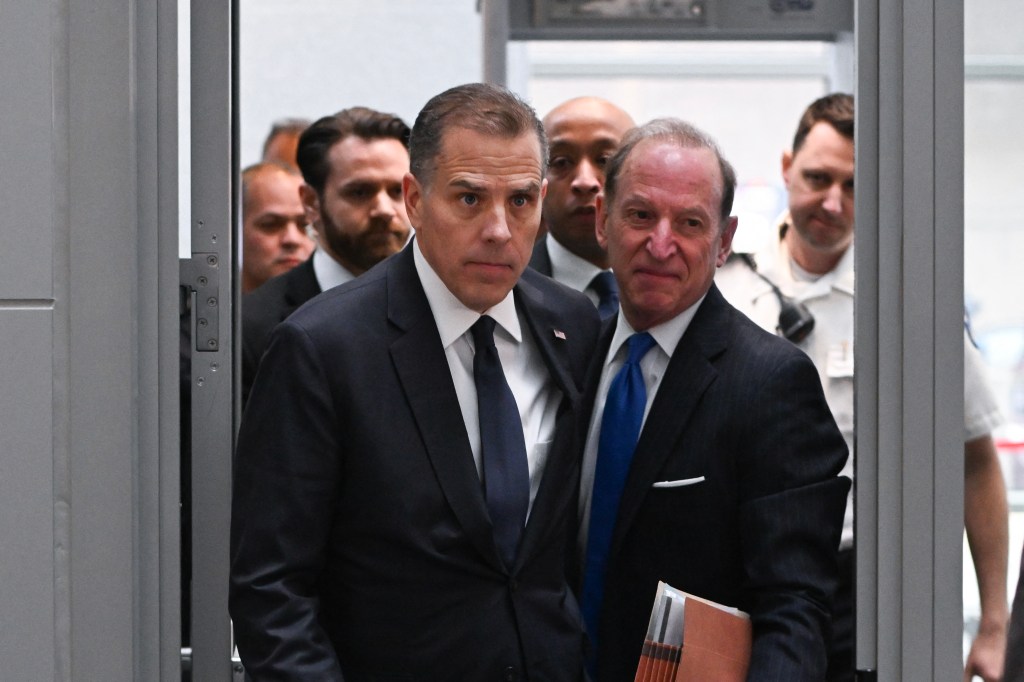Hunter Biden and attorney Abbe Lowell arrive for a closed-door deposition with the House Oversight and Judiciary committees last week.