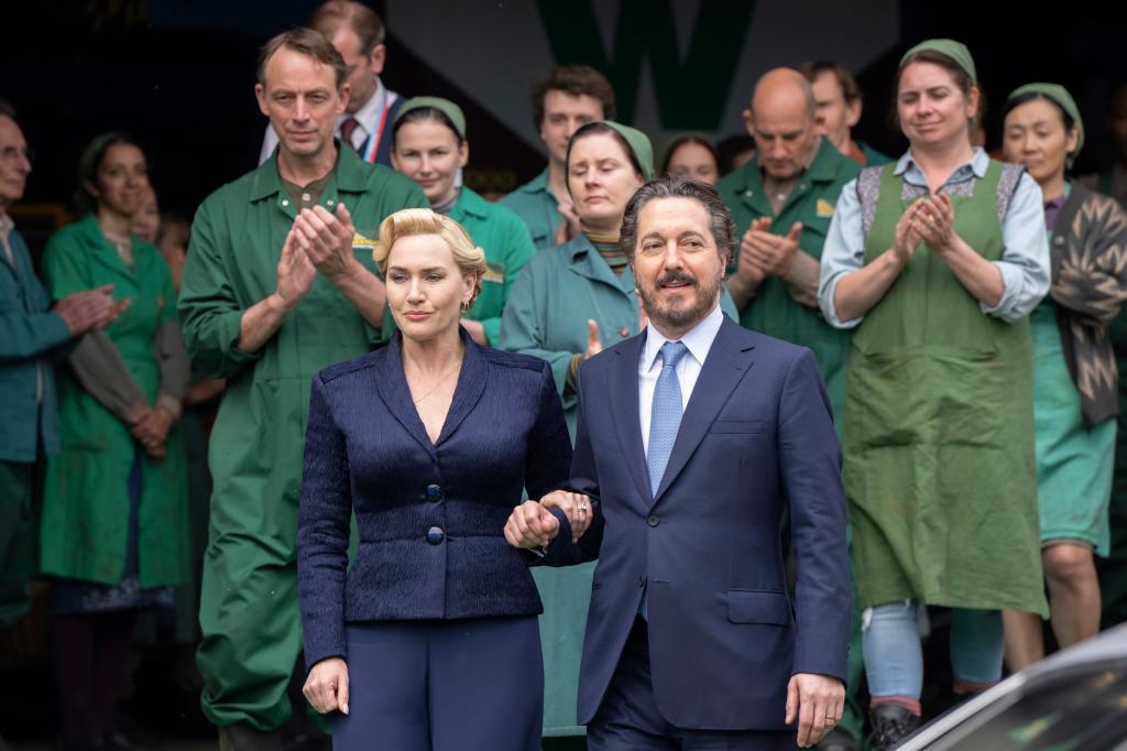 Kate Winslet and Guillaume Gallienne in "The Regime." 