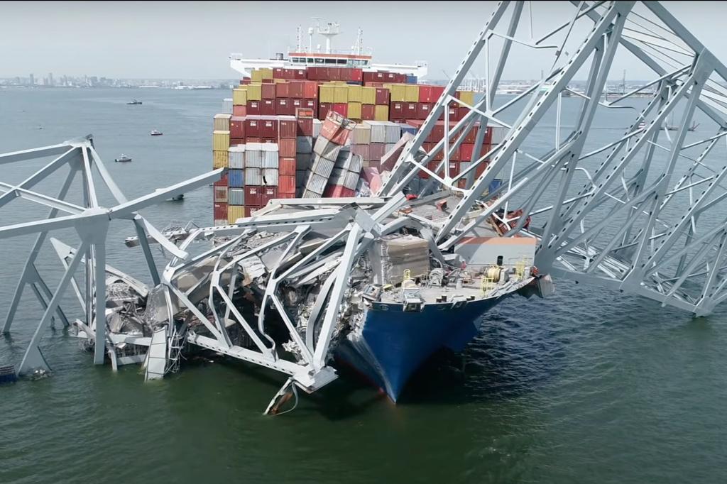 Ship rammed into Baltimore bridge