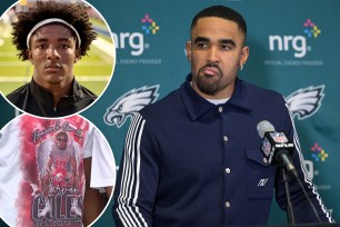 Jalen Hurts is showing his support in the wake of the death of a Houston high school football player Jarvon Coles.