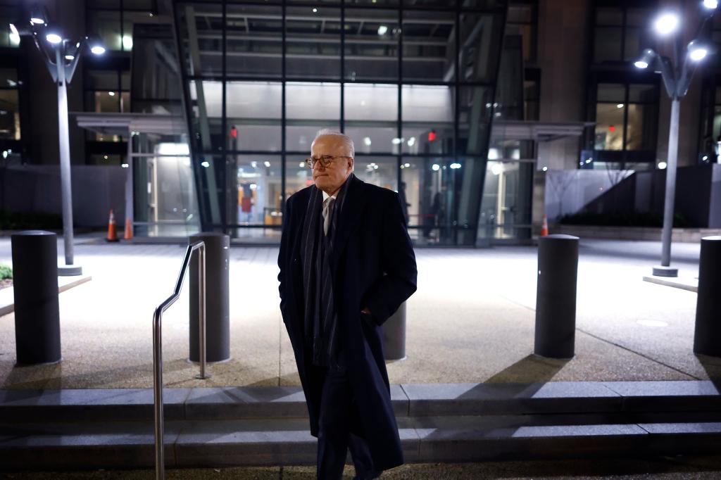 James Biden, brother of US President Joe Biden, leaves a federal building.