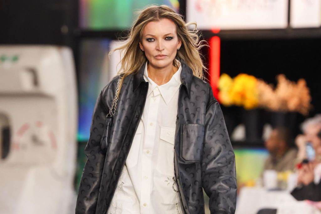 Denise Ohnona walks the runway during the Marine Serre Womenswear Fall/Winter 2024-2025 show as part of Paris Fashion Week on March 04, 2024 in Paris, France