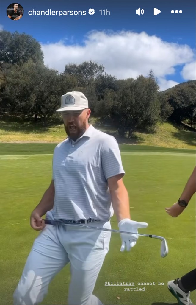 Travis Kelce rocked out on the golf course to girlfriend Taylor Swift song's "Bad Blood."