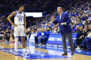 Head coach John Calipari of the Kentucky Wildcats is leading one of the nation's most talented teams.