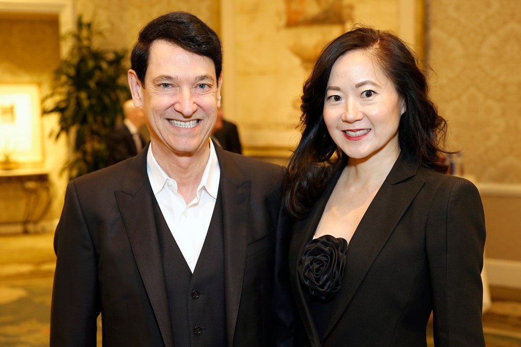 Angela Chao and Jim Breyer attend the AFI Awards Luncheon at Four Seasons Hotel Los Angeles on Jan. 12, 2024.