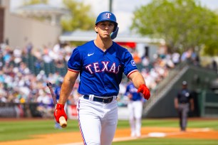 Wyatt Langford leads MLB players with a leads all of MLB with a 1.242 OPS during spring training.